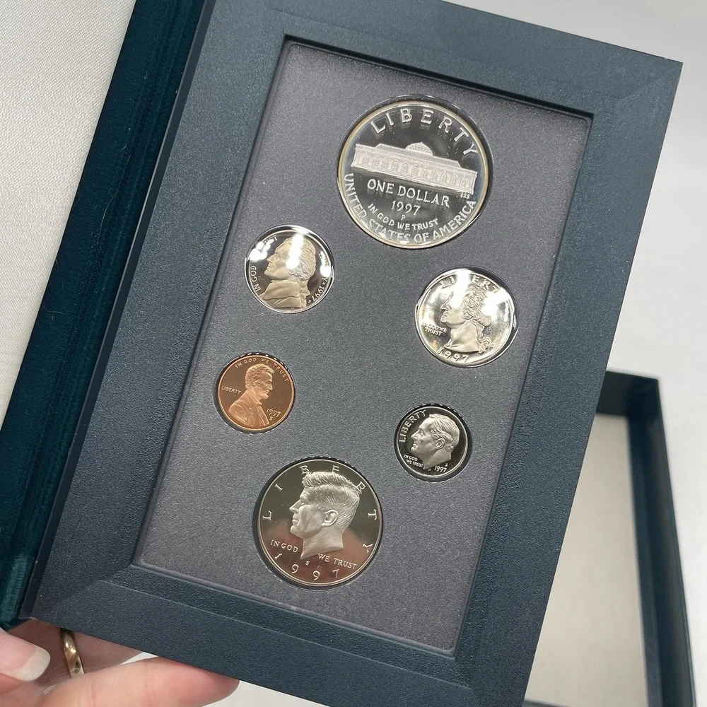 1997 Prestige Proof Set Botanic Garden Silver Dollar w/ Box and COA